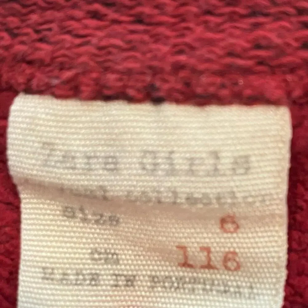 Zara Kids Embroidered Sweatshirt sz 6 Red Zara Sweatshirt